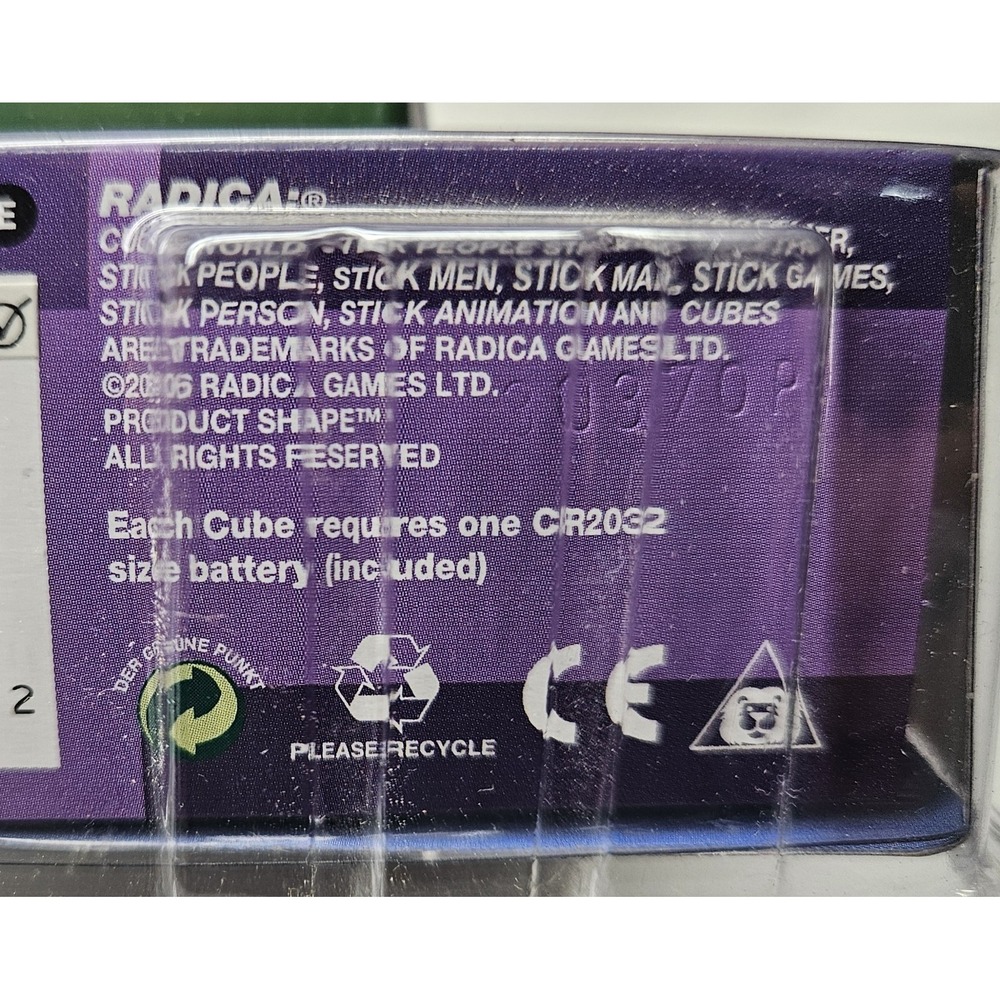 Radica Cube World Series 3 Chief + Dash 2pc Set Blue/Green Sealed 2006 Rare/NOS - Picture 7 of 8